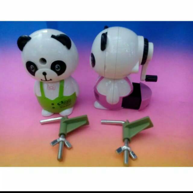 

Rautan pensil putar - serutan meja duduk - motif panda