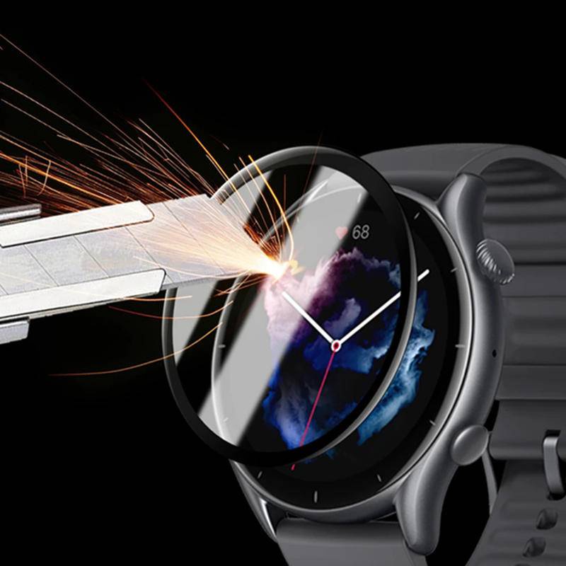 Pelindung Layar Tempered Glass 3d Curved Untuk Smartwatch Huami Amazfit GTR 3 Pro