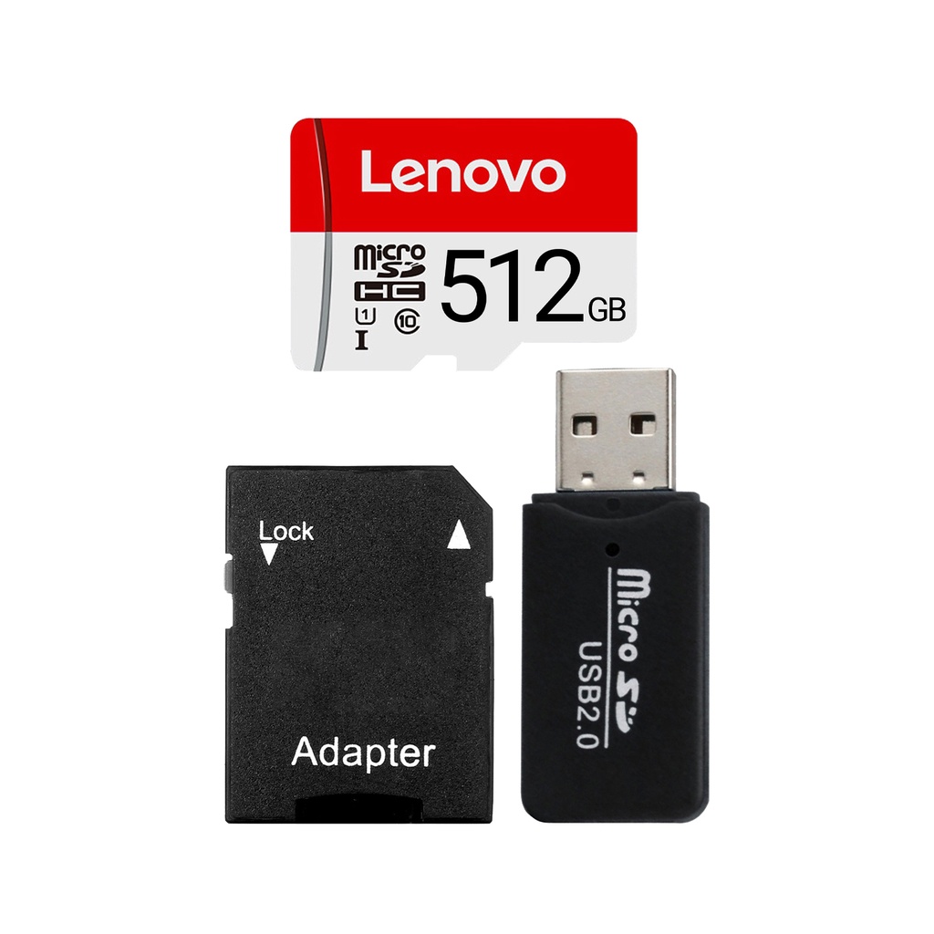 Kartu Memori Penyimpanan Lenovo 512GB 1TB Transmisi Kecepatan Tinggi Tahan Air Anti Magnetik Untuk MP3 / MP4