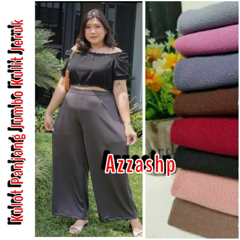 KULOT JUMBO PANJANG BAHAN WAFEL WANITA BIG SIZE