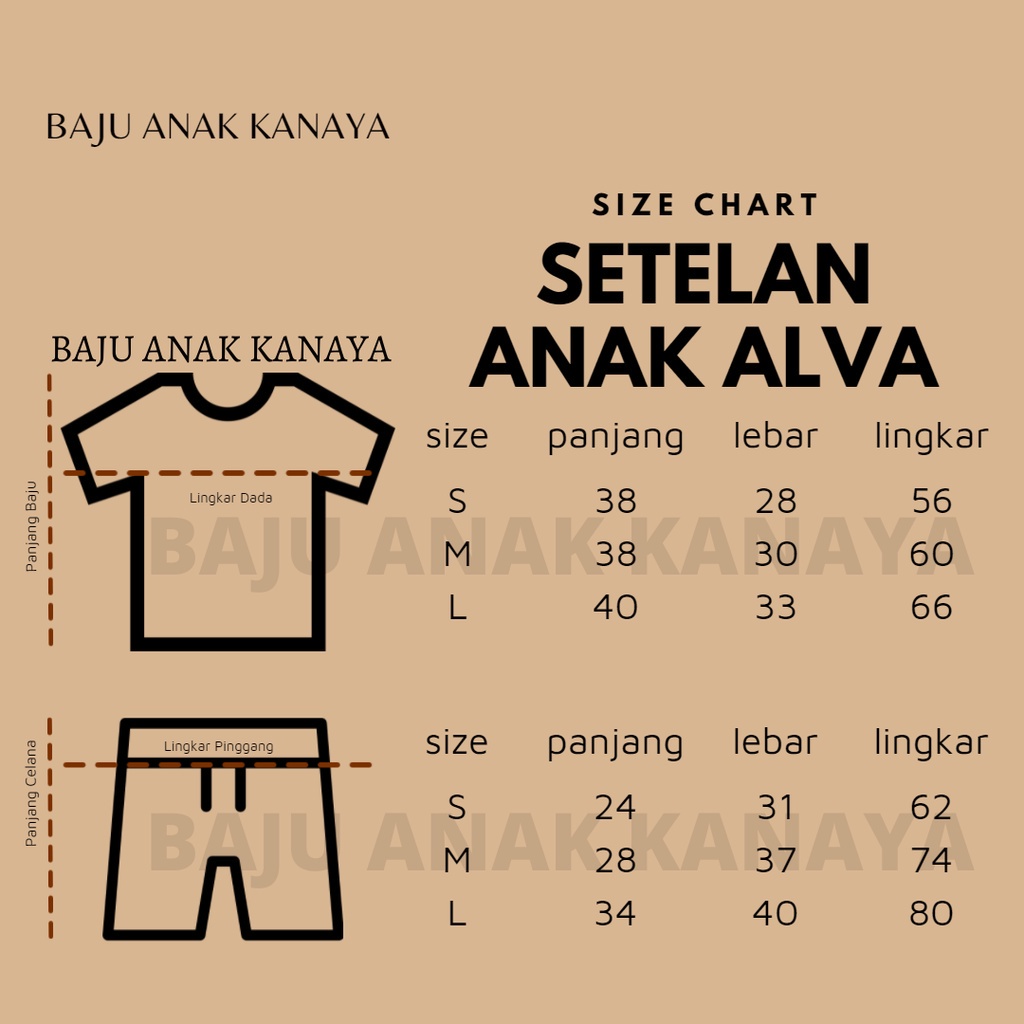 2-4TH SETELAN ANAK ALVA ONE SET ANAK LAKI-LAKI DAN PEREMPUAN (UNISEX) BY BAJUANAKKANAYA