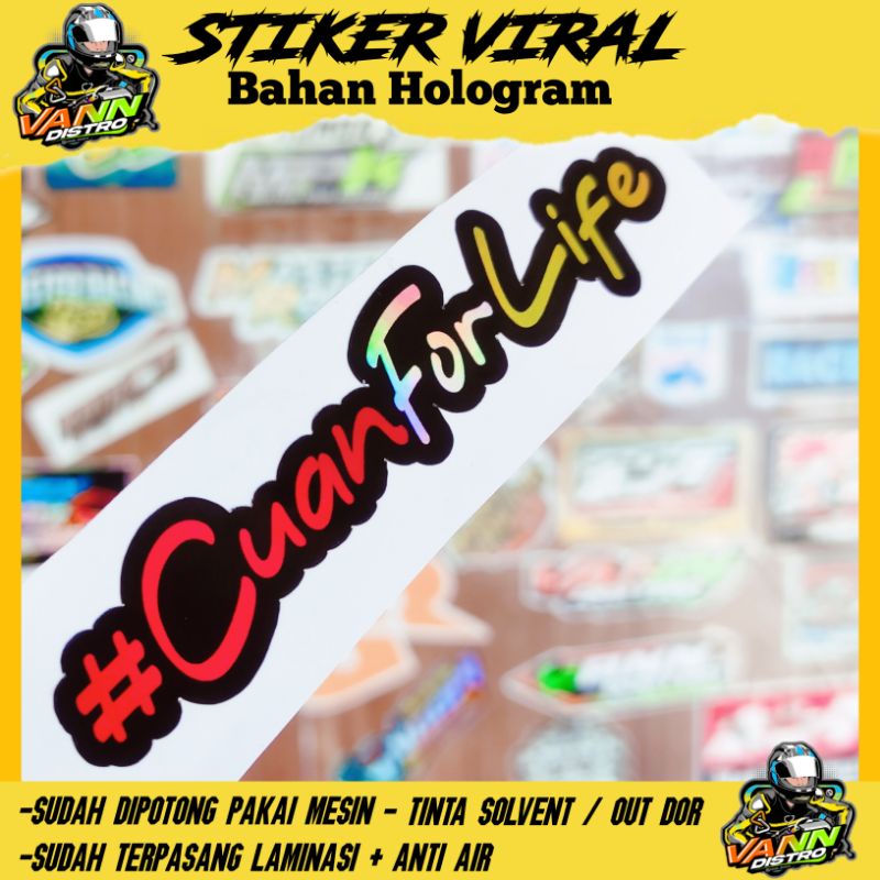 Stiker Cuan for life