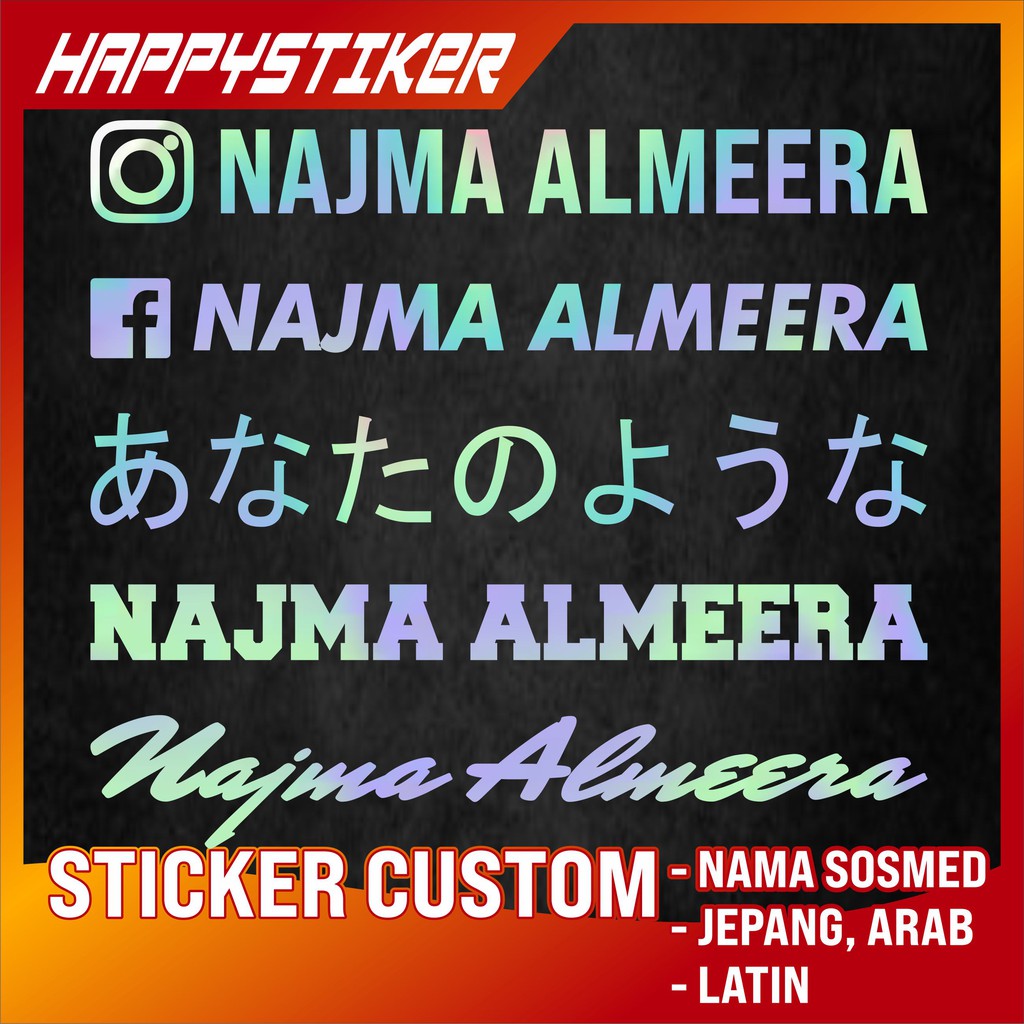 sticker nama akun sosmed / sticker nama ig / sticker nama jepang / sticker nama korea / sticker nama