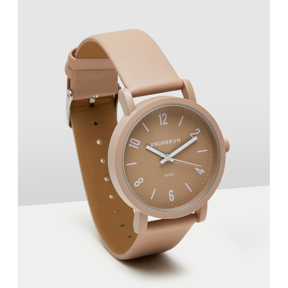 JAM TANGAN BRUNBRUN PARIS NATHAN WATCH IMPORT DISKON MEMBER APR21-BEIGE
