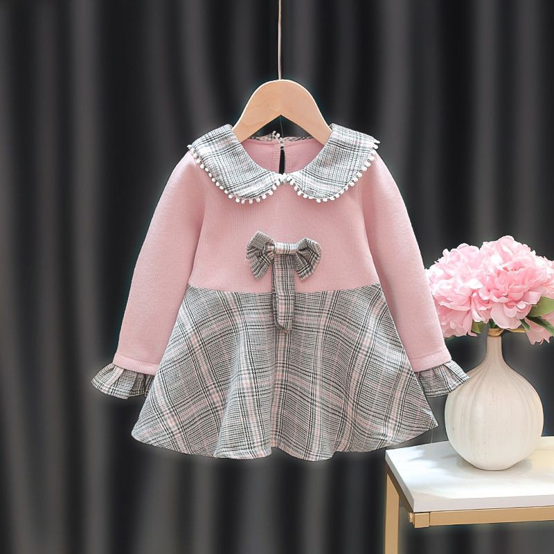 0-3TAHUN DRESS ANAK PEREMPUAN / DRESS BAYI PEREMPUAN / DRESS BABY GIRL IMPORT /DRESS PESTA ANAK BAYI-DRESS PITA PINK
