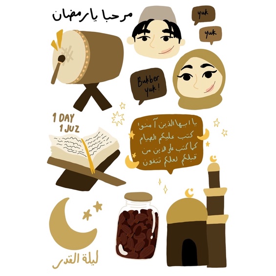 

sticker sheet ramadhan islam puasa