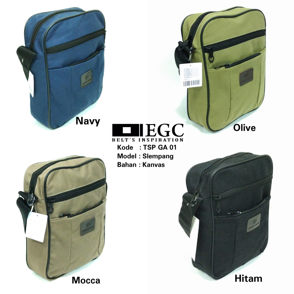 Tas Slempang Kanvas Pria Sling Bag Cowok Cowo Travel Bag Laki Tas Kecil Ori Asli - Tas-Selempang-GA