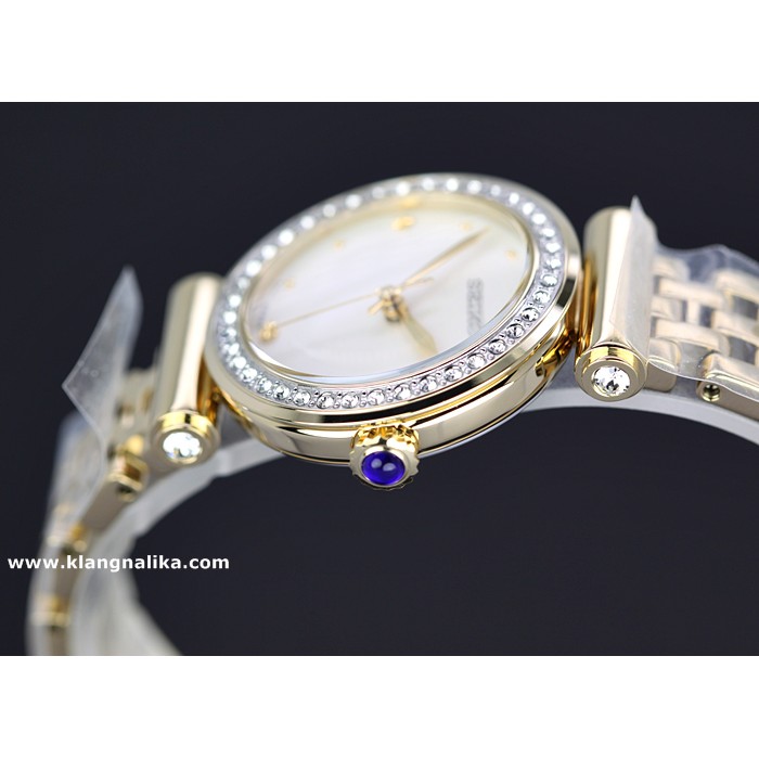 Seiko Ladies SRZ468P1 Quartz Gold Coating Bracelet | Jam Wanita SRZ468