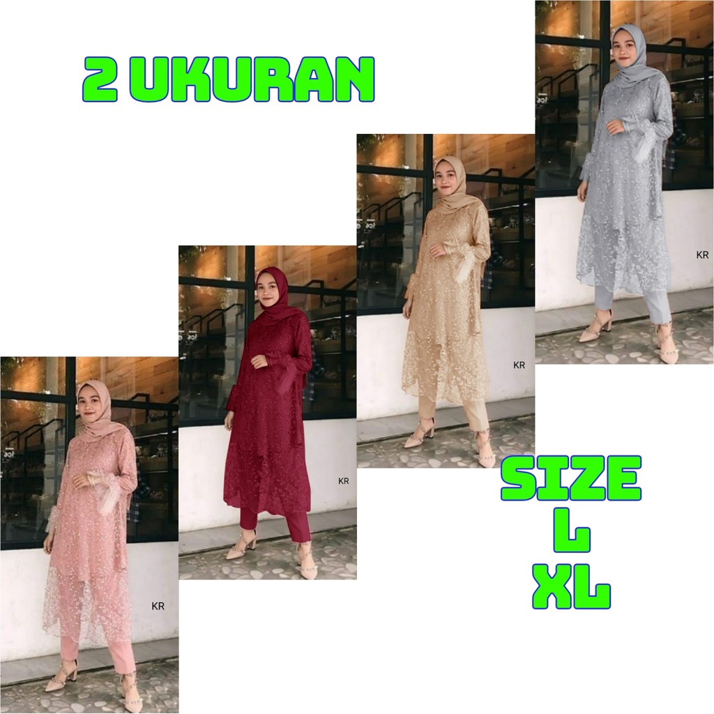 SETELAN BRUKAT LEBARAN BESTSELLER FASHION TRENDY SET SHALOM AG