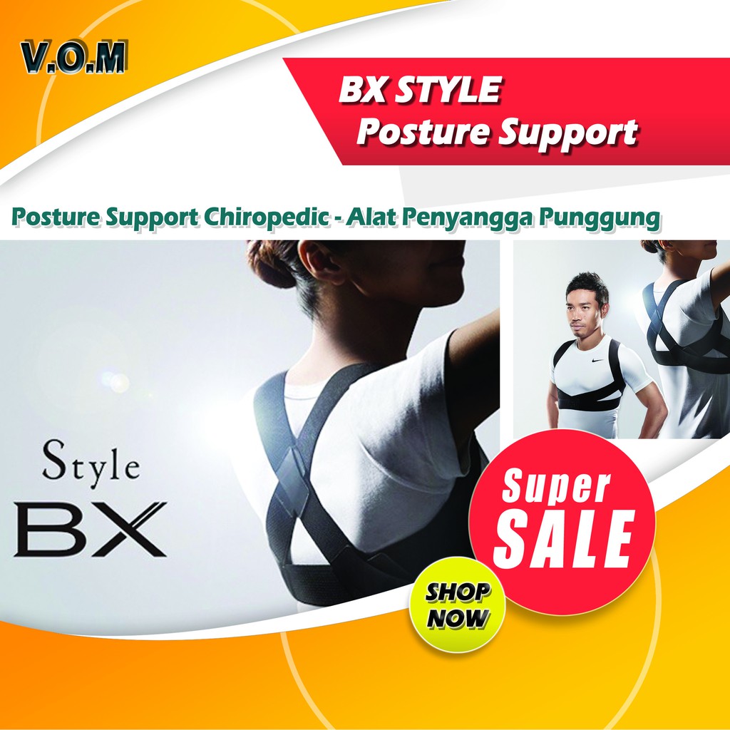 VOM BX STYLE Posture Support Chiropedic - Alat Penyangga Punggung 0667