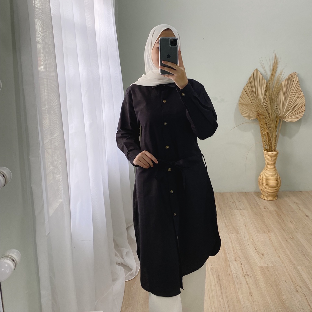 KEMEJA TUNIK KATUN RAMI ALICE PREMIUM SHIRT B529