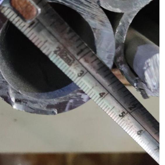 pipa aluminium od 38 mm x id 28 mm tebal 5mm alumunium