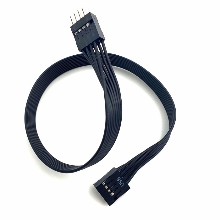 Usb 9 pin 2.0 extension motherboard pc aio power kabel cable extender