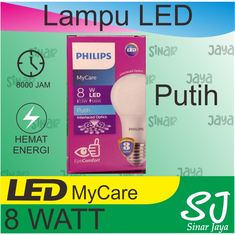 LAMPU LED PHILIP 8 WATT