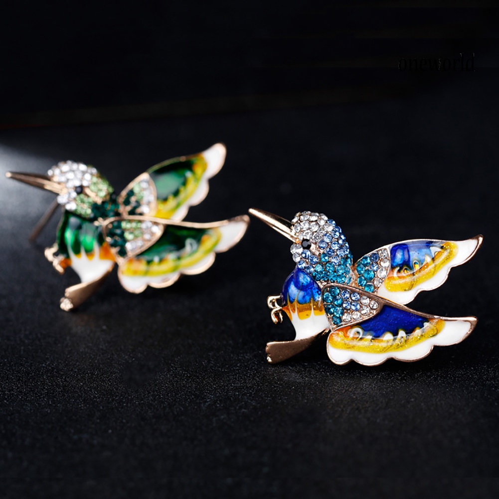 OW@ Fashion Bird Rhinestone Alloy Women's Brooch Pin Dress Sweater Clothes Ornament