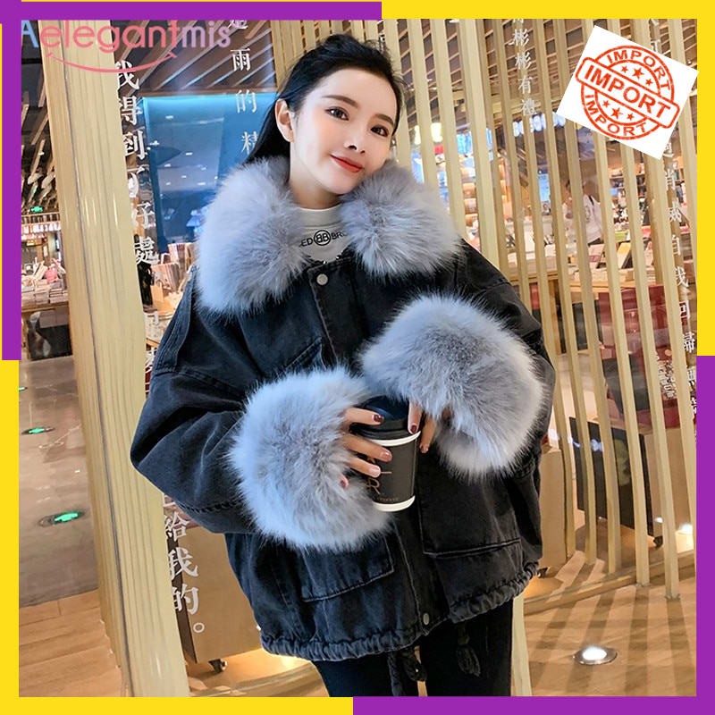 4How Womens Warm Hooded Parkas Winter Faux Fur Coat Size 10 12 14 16 18