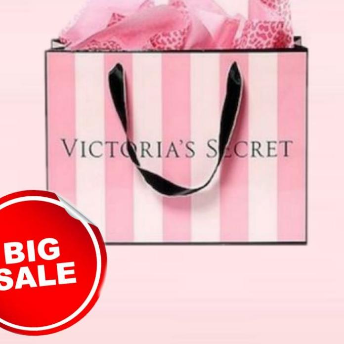 

Ready Banyak ♢ ON SALE!❤VICTORIA'S SECRET VS PAPER BAG SIZE M UKURAN SEDANG GARIS-GARIS MERAH MUDA K