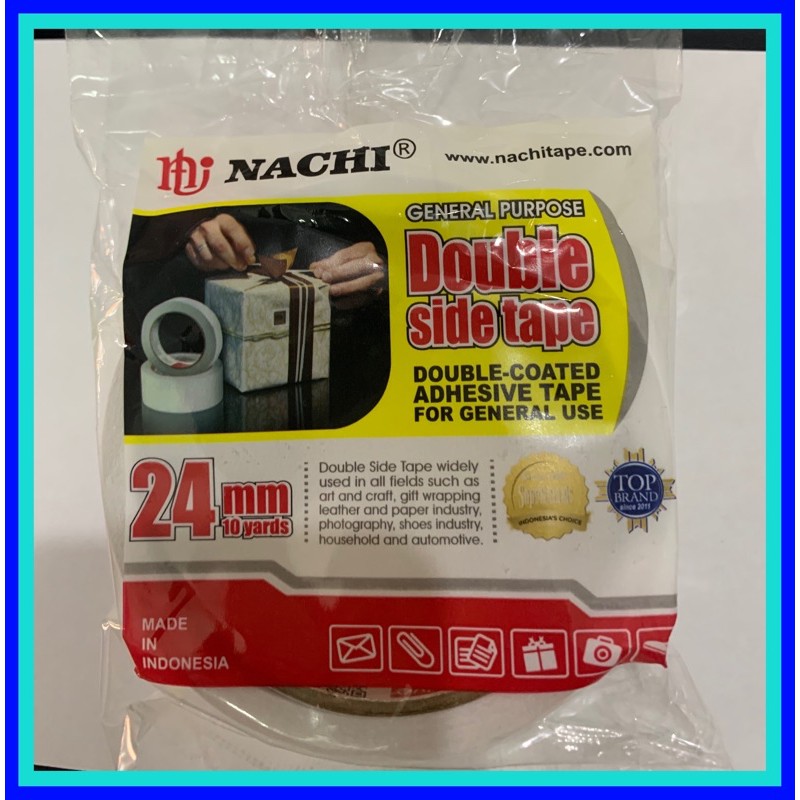 

isolasi double tape nachi ori 24mm dan 12mm