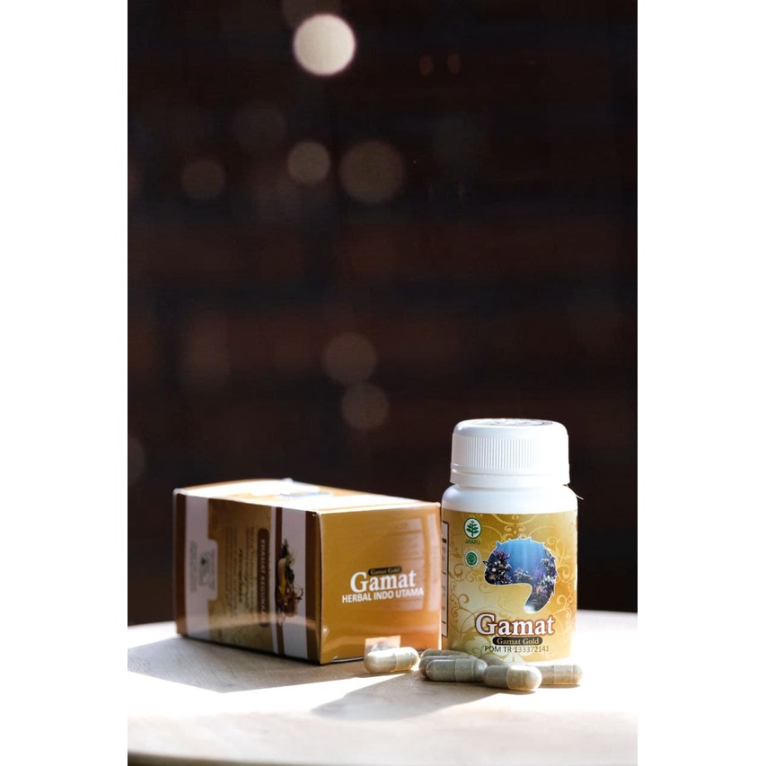 KAPSUL GAMAT GOLD Teripang Emas Untuk Asam Lambung Menyembuhkan Luka Herbal Indo Utama isi 60 Kaps-2