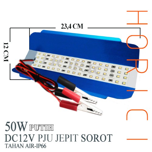 50W 12V DC PJU LED/DC12V BOLA JEPI 12W/SUNLAMP JEPIT AKI/SOROT OUTDOOR LAMPU JALAN