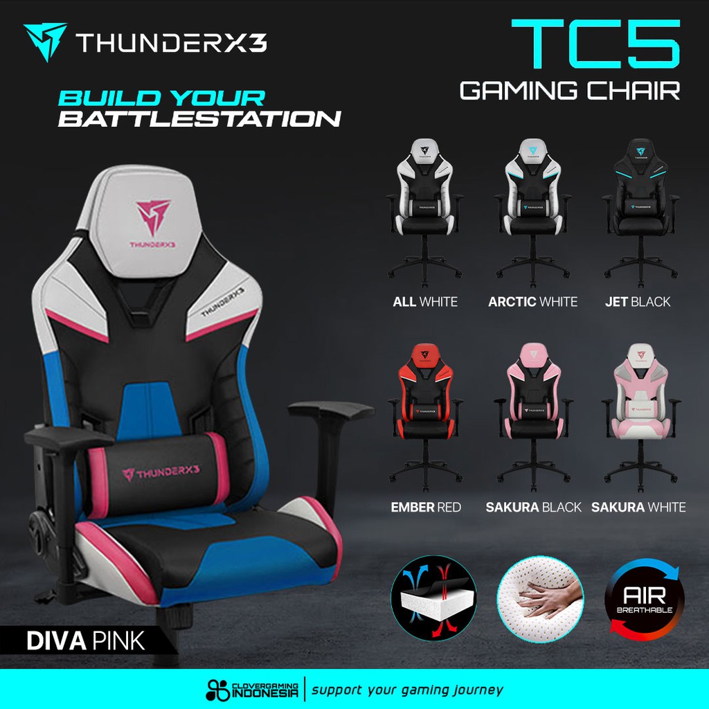 ThunderX3 TC5 Gaming Chair - TC-5 TC 5 AeroCool Kursi Gaming