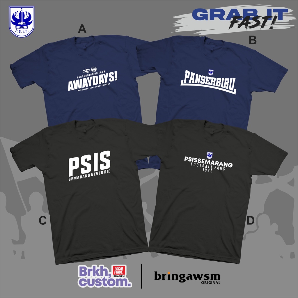 KAOS PSIS SEMARANG KAOS CASUAL KAOS SUPORTER KAOS BOLA KAOS DISTRO KAOS AWAYDAYS BRKHCUSTOM