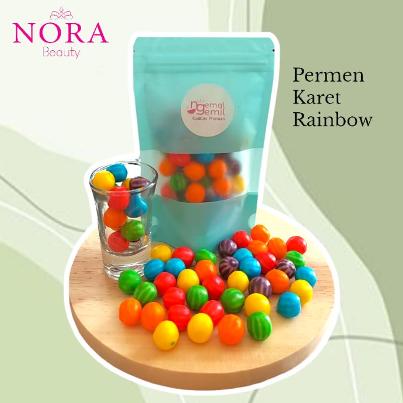 

Cemilan Permen Karet Rainbow Premium//murah