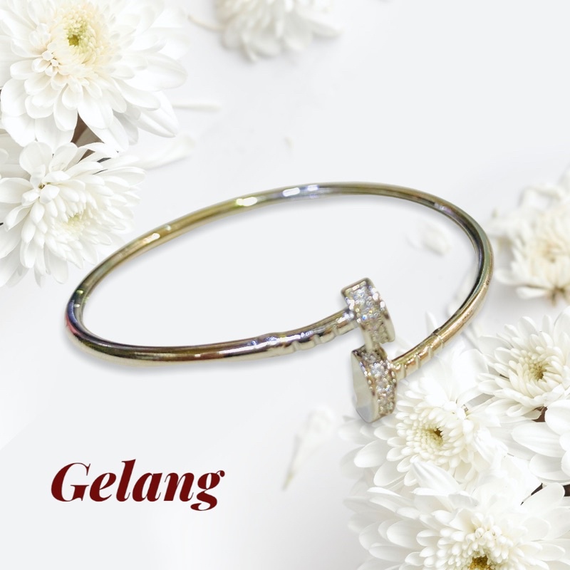 Gelang tangan wanita gelang lapis emas putih gelang pernata