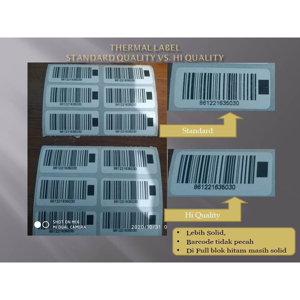 33x15 2line Label Thermal Hi Quality- Stiker thermal 33x15 2line - Thermal Xprinter isi 1.500 Pcs