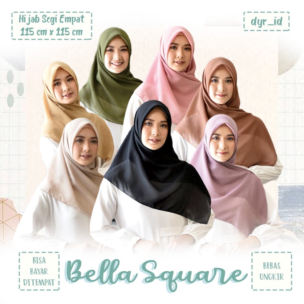 [ COD ] Bella Square 40 Warna Hijab Segiempat