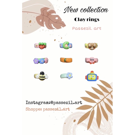 clay rings / custom clay rings / ring / clay ring murah / clay ring premium