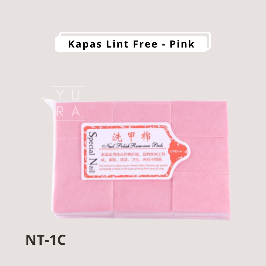 Kapas Lint Free Cotton Nail Art / wipes lint free  / kapas tanpa serat serabut