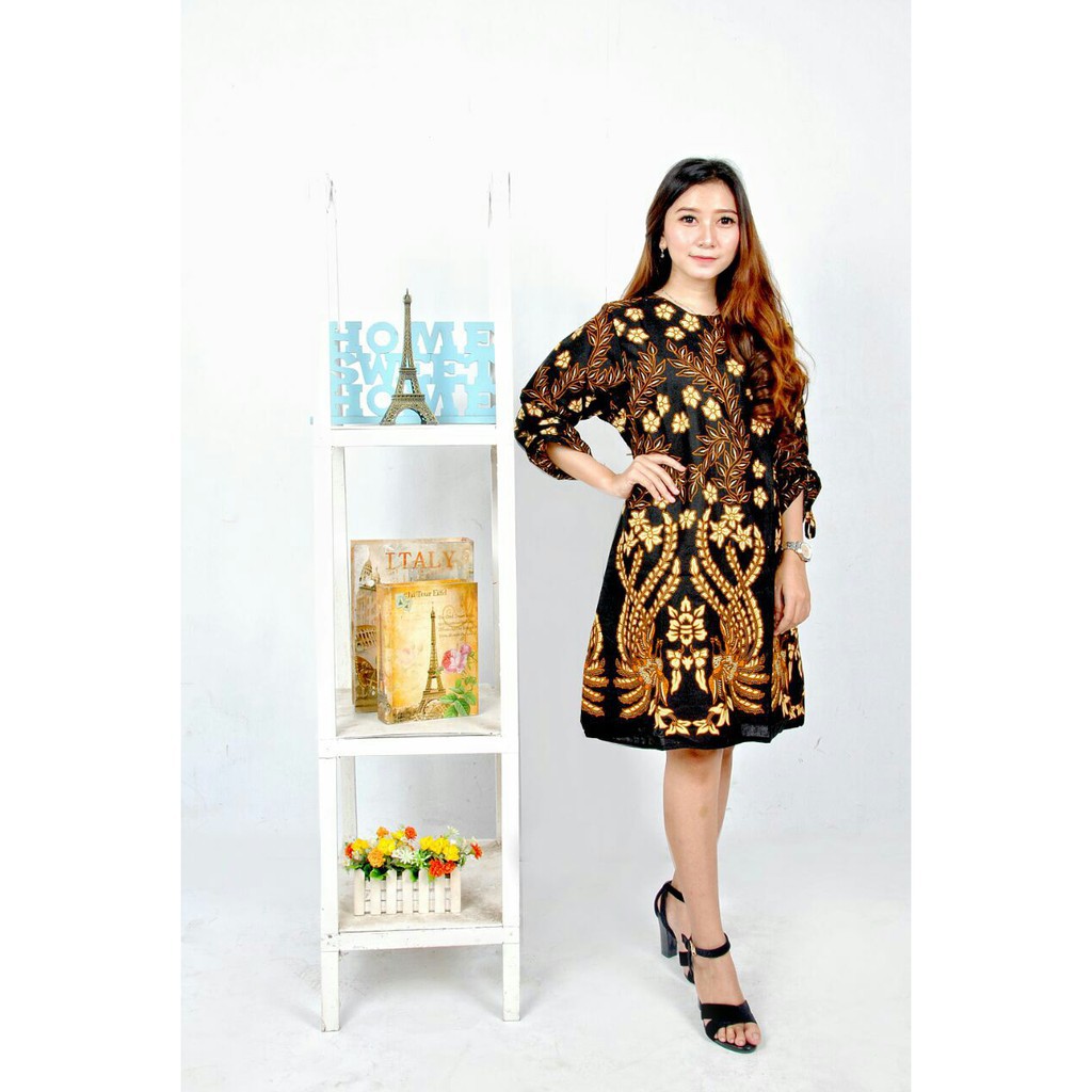 Hot Promo Atasan Batik Wanita Tunik Batik Seragam Guru Baju Kerja Seragam Kantor