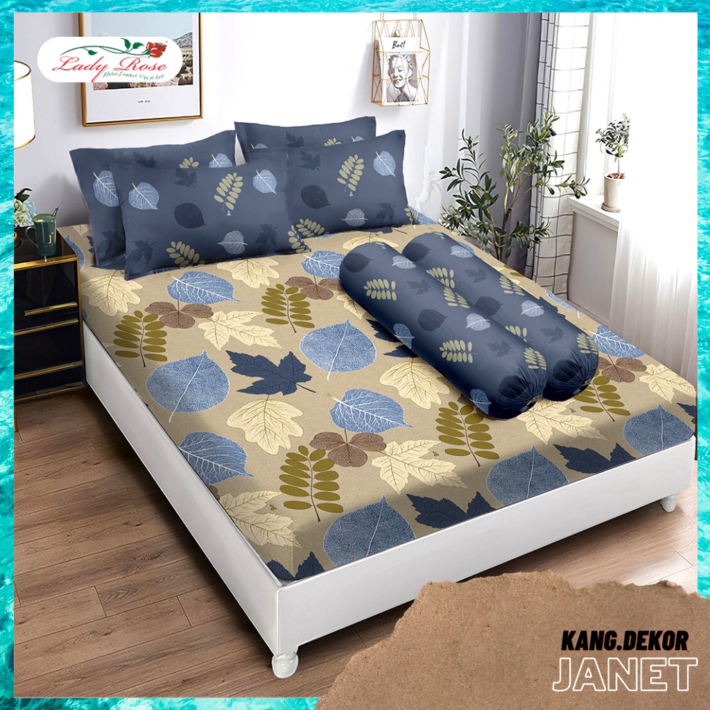 SPREI LADY ROSE 160X200 NO 2 QUEEN JANET SEPRAI CANTIK KAMAR TIDUR SEPREI LADYROSE TERBARU PROMO MURAH PREMIUM ANTI LUNTUR SEPREI AESTHETIC SEPRAI CANTIK SEPRE PROMO ANTI LUNTUR MOTIF LADYROSE PLUS SARUNG BANTAL SPREI DEWASA ALAS KASUR SPREI ADEM