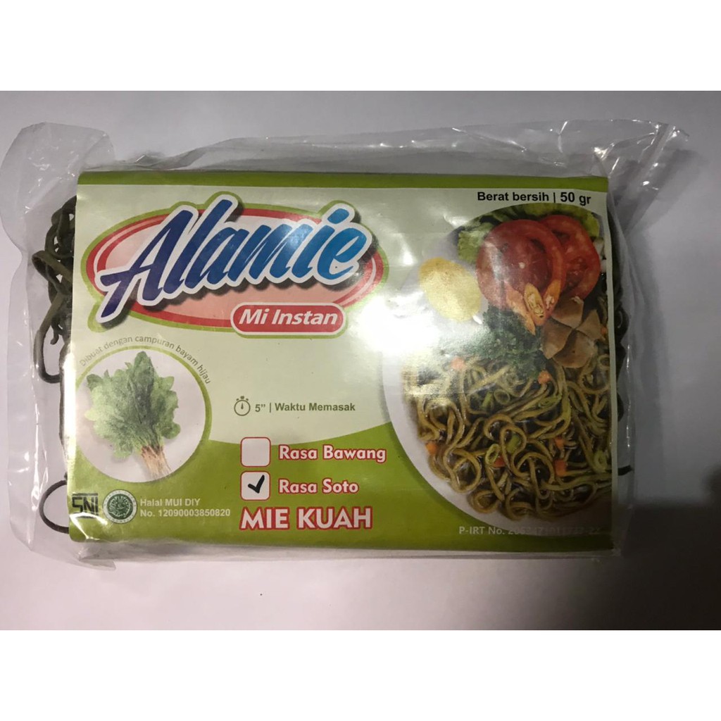 MIE SEHAT ALAMIE BAYAM HIJAU MIE KUAH RASA SOTO