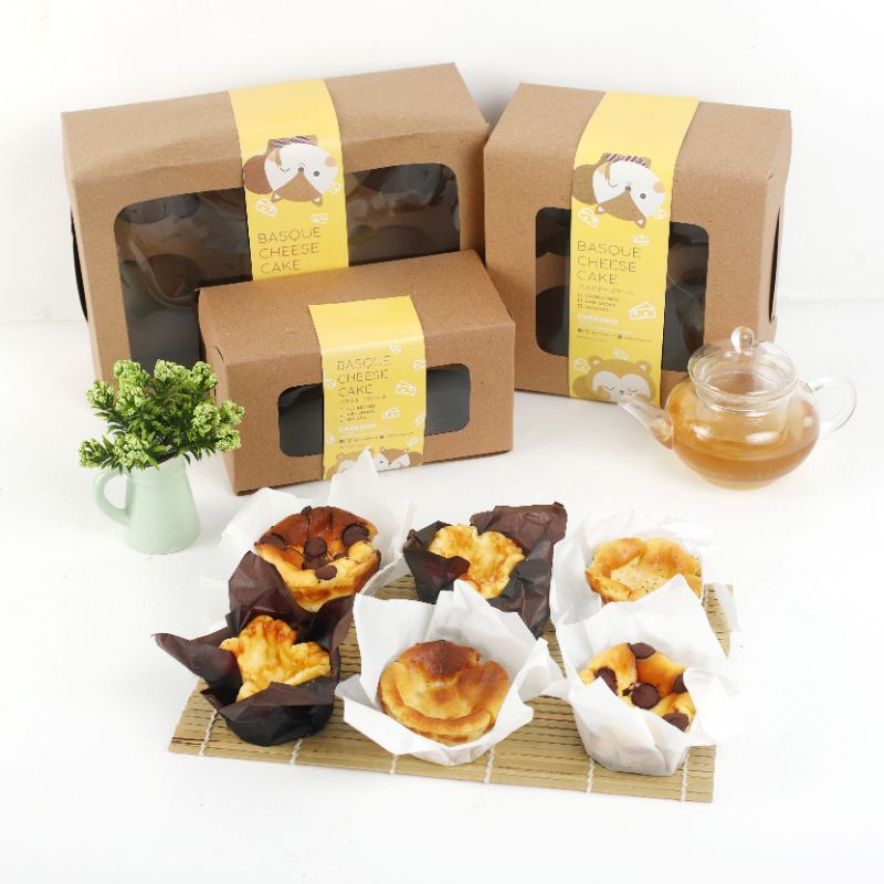 

Mini Basque Burnt Cheesecake Kue Keju Krim Premium Gluten Free