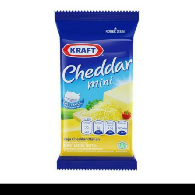 

KRAFT KEJU CHEDDAR MINI 30 GRAM