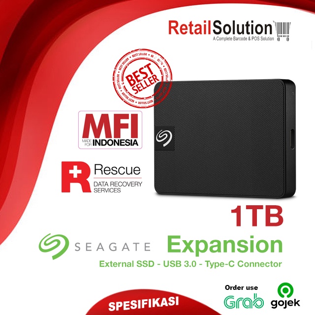 SSD External 2.5&quot; USB 3.0 Type C - Seagate Expansion 1TB 1 TB MFI