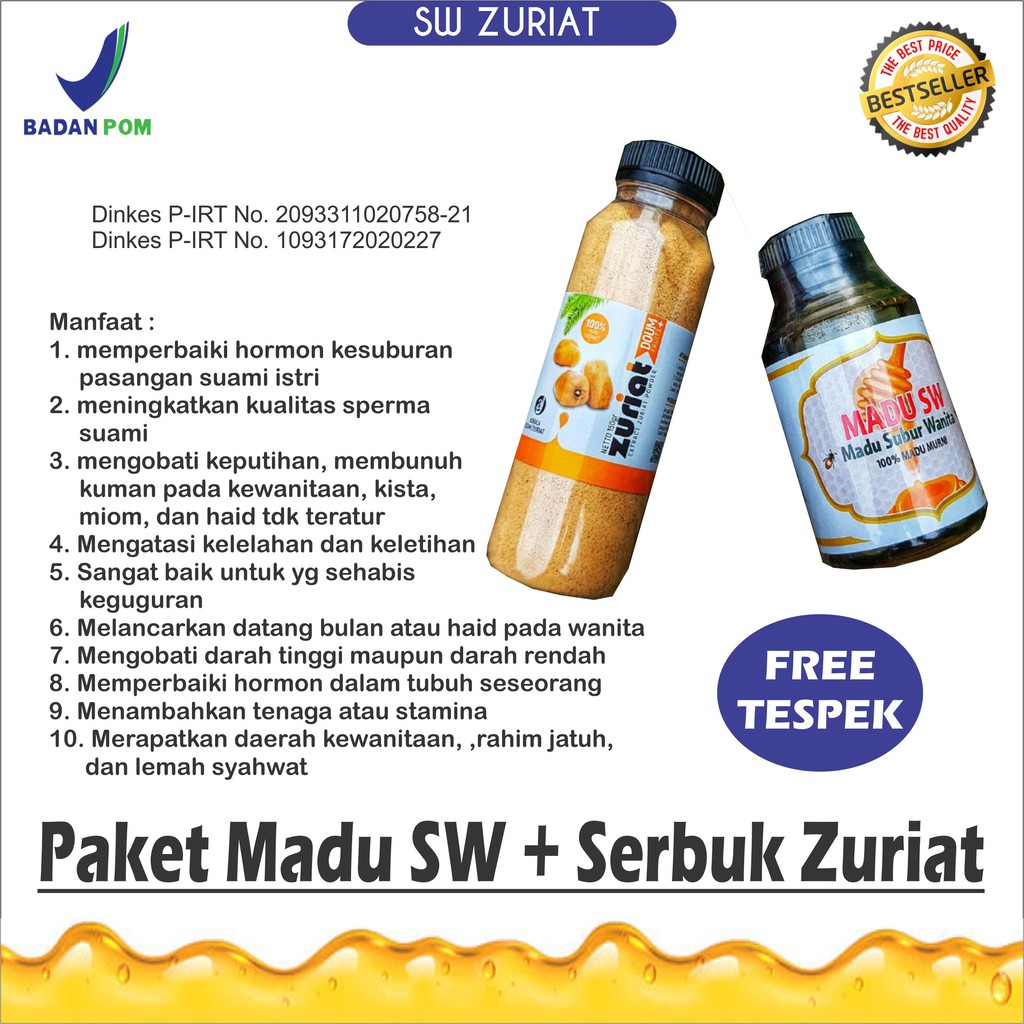 Original 100 Madu Zuriat Promil Madu Penyubur Kandungan Melancarkan Haid Dan Menyuburkan Kandungan Indonesia