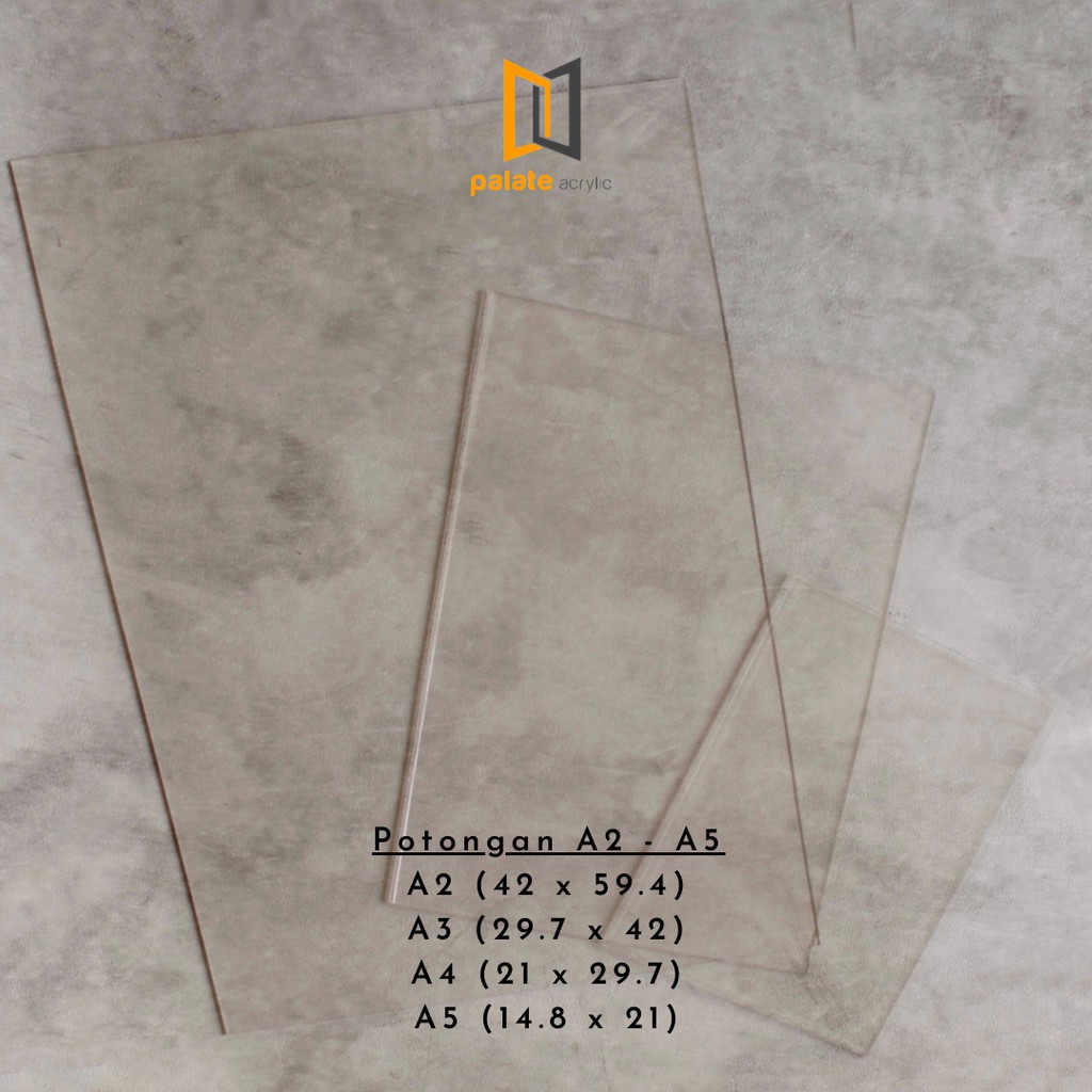 

Acrylic Akrilik Sheet Potongan Lembaran 3mm A2 size (42x60)cm