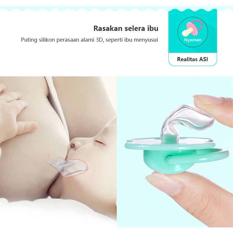 Empeng Dot Bayi silicon Dot Bayi datar Kompeng Bayi Food Grade Soother Baby Pacifier C27-28