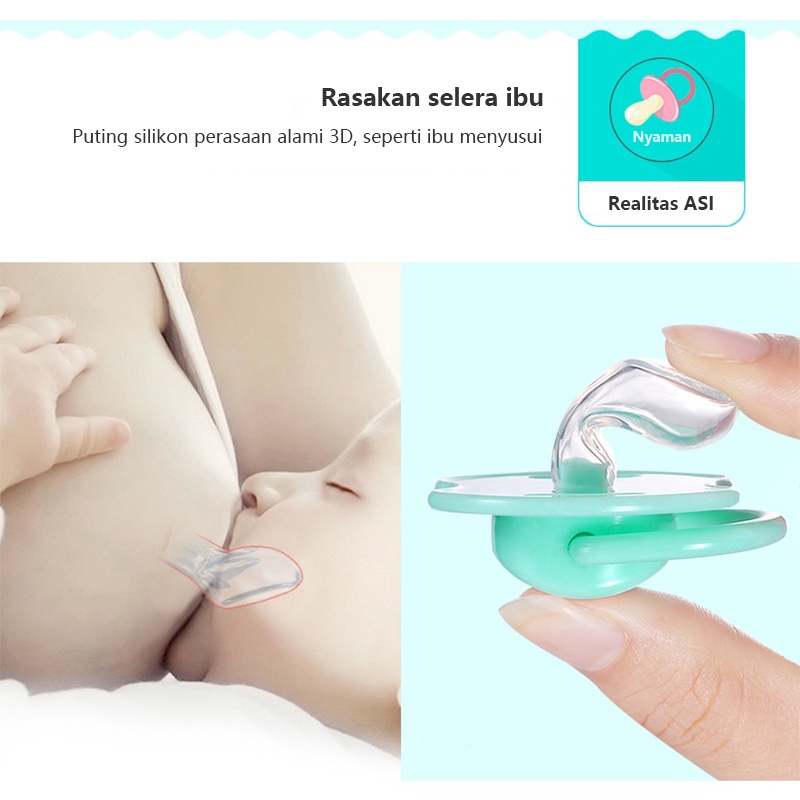 Empeng Dot Bayi silicon Dot Bayi datar Kompeng Bayi Food Grade Soother Baby Pacifier（C 27-28）