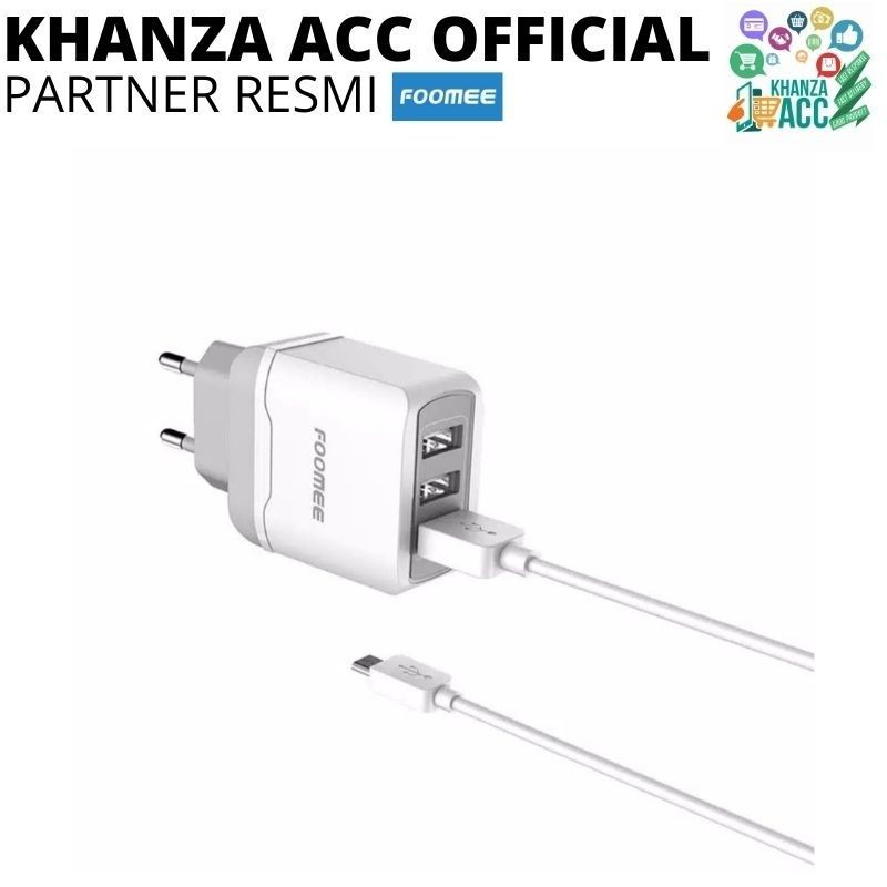 KHANZAACC Foomee CC31 Charger 3 USB Port + Micro Cable Set