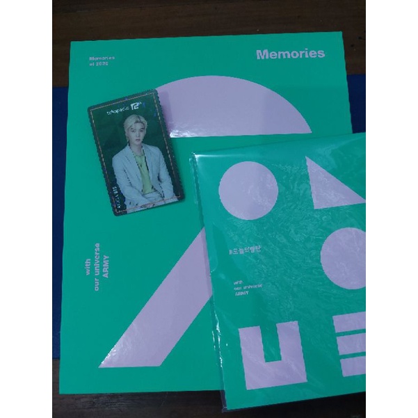 BTS DVD MEMORIES MEMO 2020 FULLSET -PC + PC Holo Yoongi / BTS MEMO 20