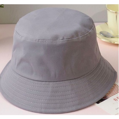 Bucket Hat Polos / Topi Bucket Polos Bolak Balik Korean Style