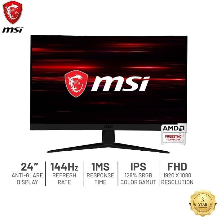 MSi Optix G241 Gaming Monitor 24 Inch - FHD IPS 144Hz 1ms