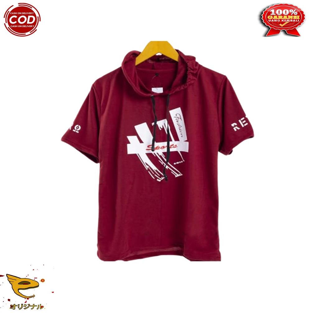 Kaos Hoodie Lengan Pendek / Hoodie Terbaru Pria / Baju Bertopi Kekinian / Baju Kupluk Keren Kekinian