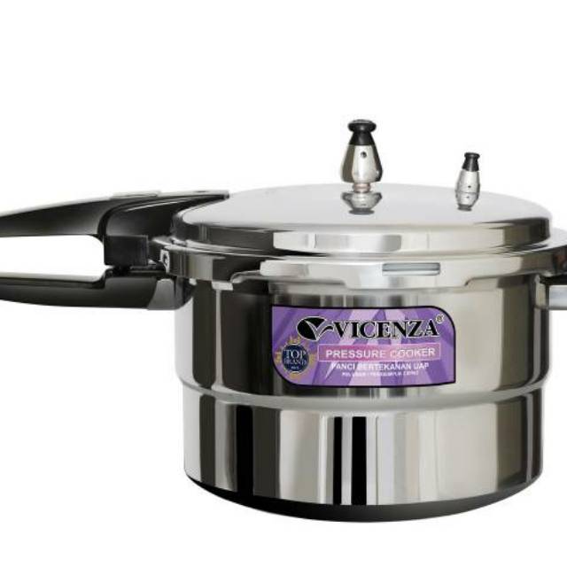 Panci Presto Vicenza 8 Liter - Vicenza Panci Presto 24 cm V324ES Stainless Steel, Desain Modern / Or