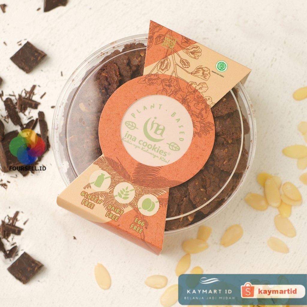 

Ina Cookies - Choco Almond Vegan Reguler Ina Cookies Kue Kering Oleh Oleh Bandung