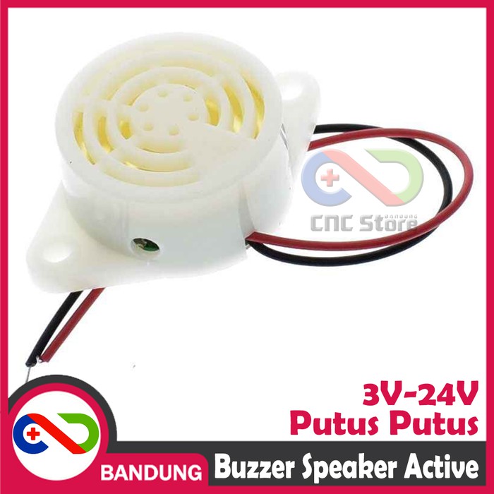 SFM-27 BUZZER SPEAKER ACTIVE PIEZO INTERMITTENT PUTUS 3V-24V